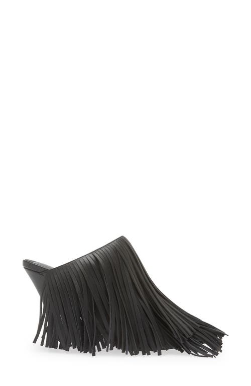 Shop Jeffrey Campbell Margins Fringe Mule In Black