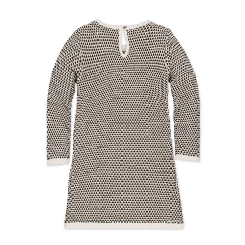 Shop Hope & Henry Girls' Organic Tweed Bow Sweater Dress, Kids In Black And Cream Tweed