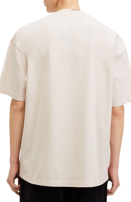 Shop Allsaints Biggy Logo Graphic T-shirt In Taupe