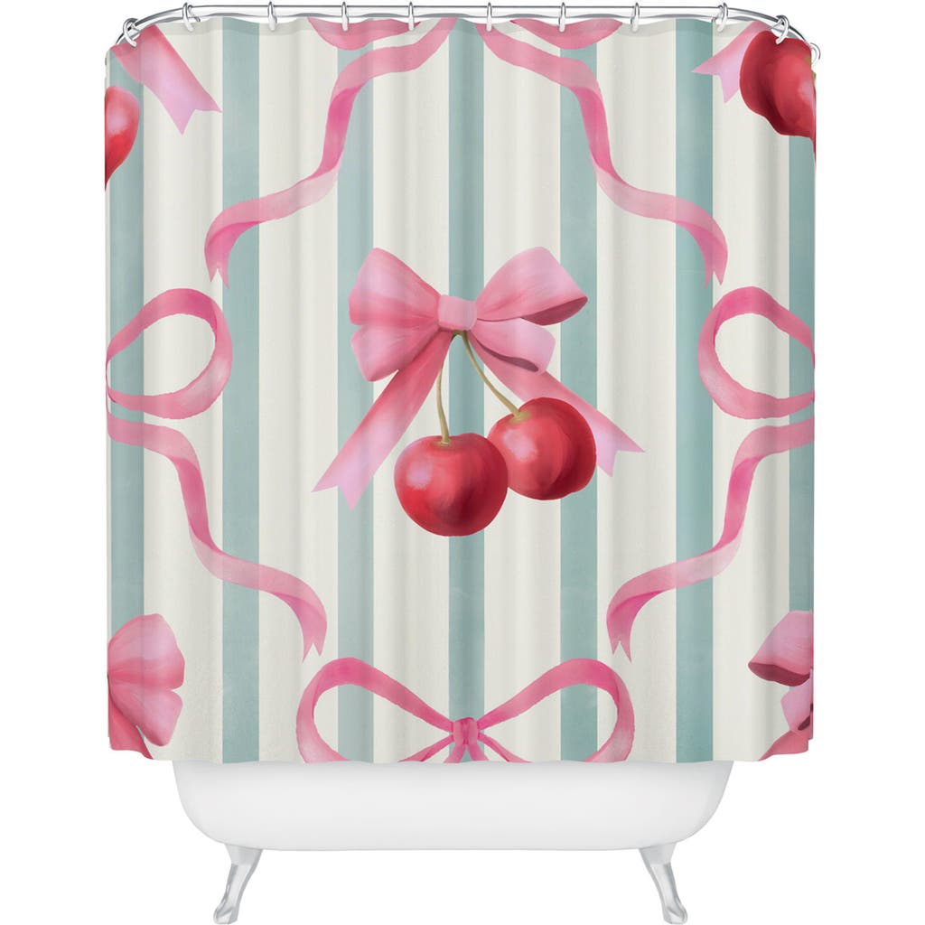 Deny Designs Preppy Bows Shower Curtain In Blue