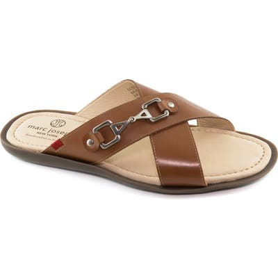 Marc Joseph New York Park Ave Slide Sandal, Brown