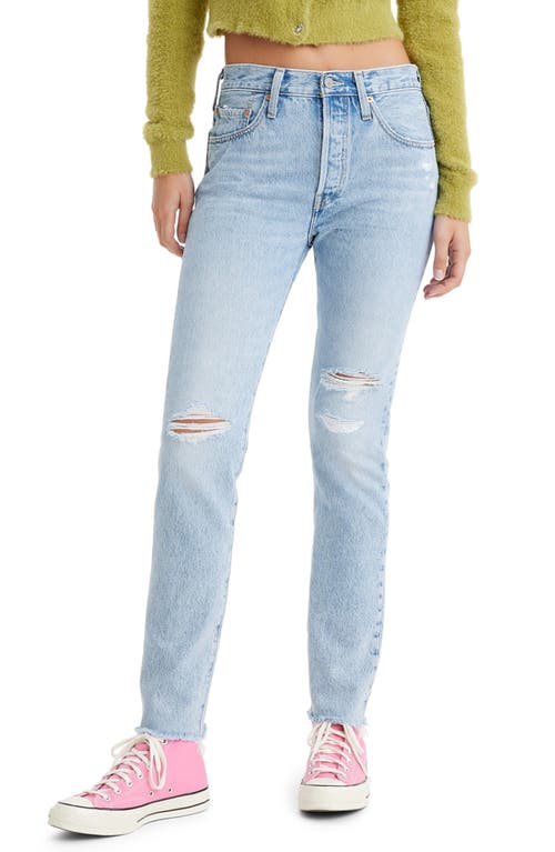 levi's 501 Ripped High Waist Skinny Jeans Rolling With It at Nordstrom, X 28