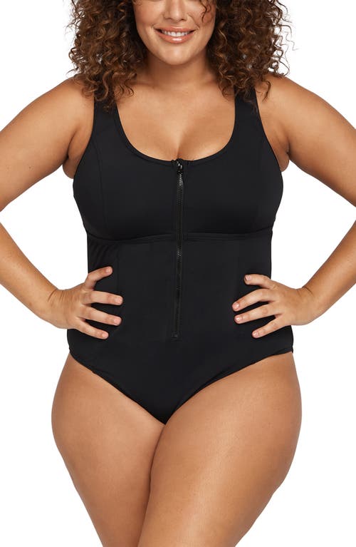 Artesands Natare Chlorine Resistant One-Piece Swimsuit Black at Nordstrom, Us