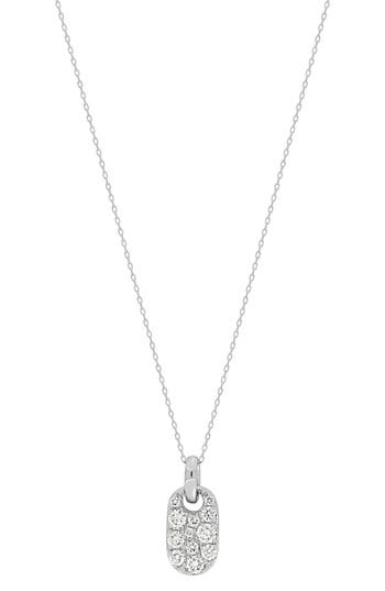 Bony Levy Oval Diamond Pendant Necklace In 18k White Gold