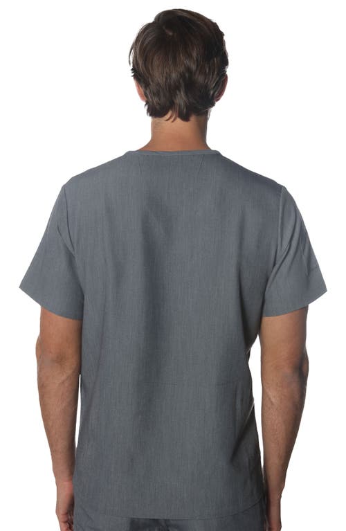 Members Only Manchester 3-pocket Scrub Top In Graphite