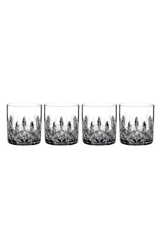 Shop Waterford Lismore Connoisseur Set Of 4 Lead Crystal Straight Sided Tumblers In Clear