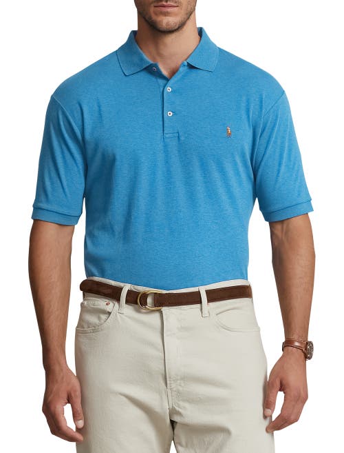 Shop Polo Ralph Lauren Soft Touch Polo Shirt In Marine Heather