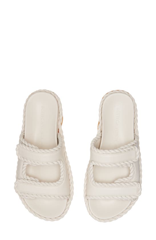 Shop Bottega Veneta Jack Slide Sandal In String