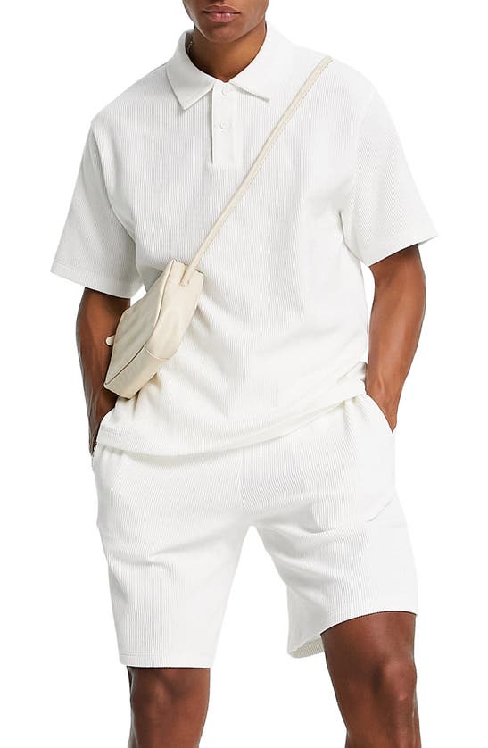 TOPMAN CO-ORD SMART RIB POLO 