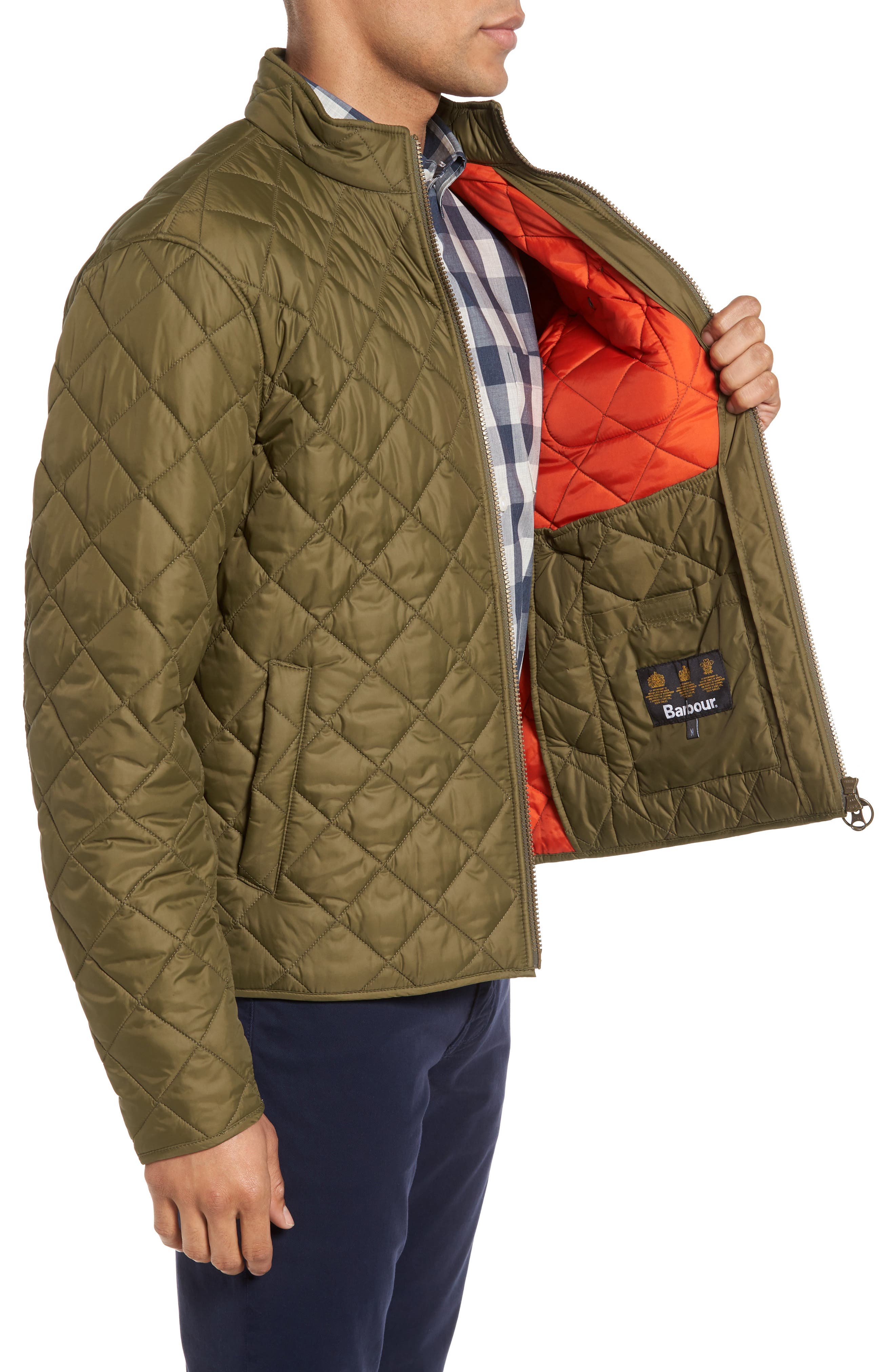 barbour pod slim fit water resistant quilted jacket