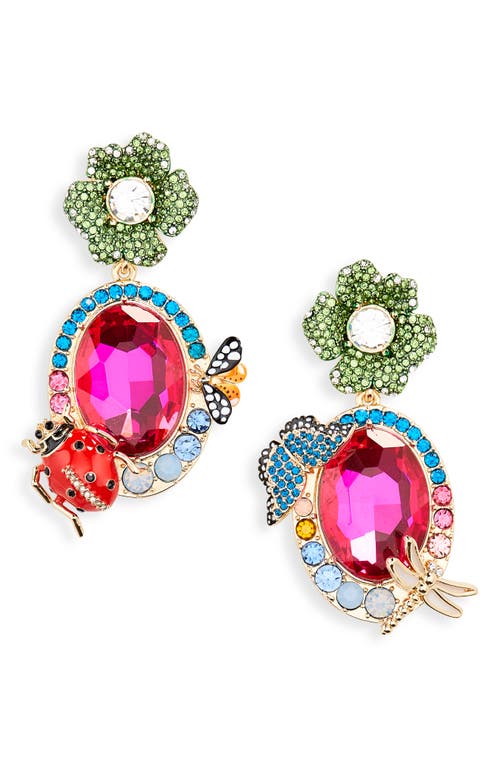 Kurt Geiger London x Floral Couture Drop Earrings in Gold Multi at Nordstrom