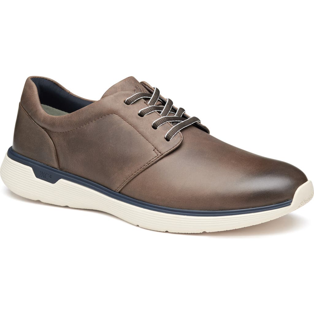 Johnston & Murphy Men's Waterproof Xc4 Prentiss 2 Round Toe Shoe In Stone Oiled Full Grain