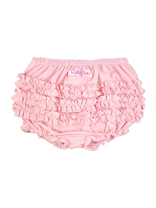 Rufflebutts Baby/toddler Knit Rufflebutt Bloomer In Pink