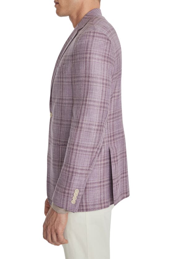 Shop Jack Victor Midland Plaid Wool Blend Sport Coat In Lavender