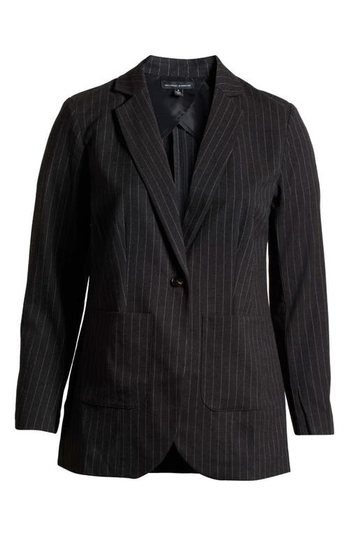 Universal Standard The Pinstripe Blazer In Graphite