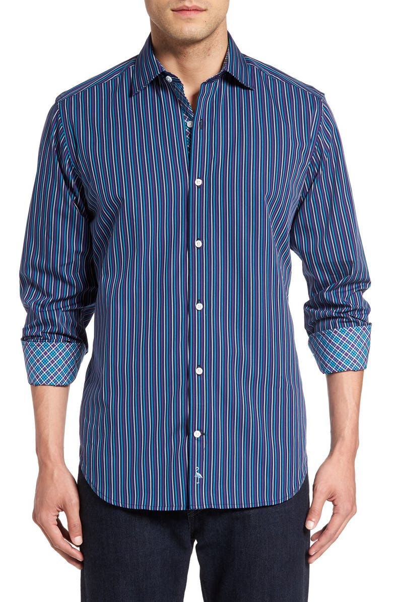 TailorByrd 'Appalachians' Stripe Sport Shirt | Nordstrom