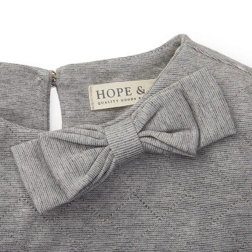 Shop Hope & Henry Baby Girls' Quilted Ponte Riding Dress, Infant In Gray Heather