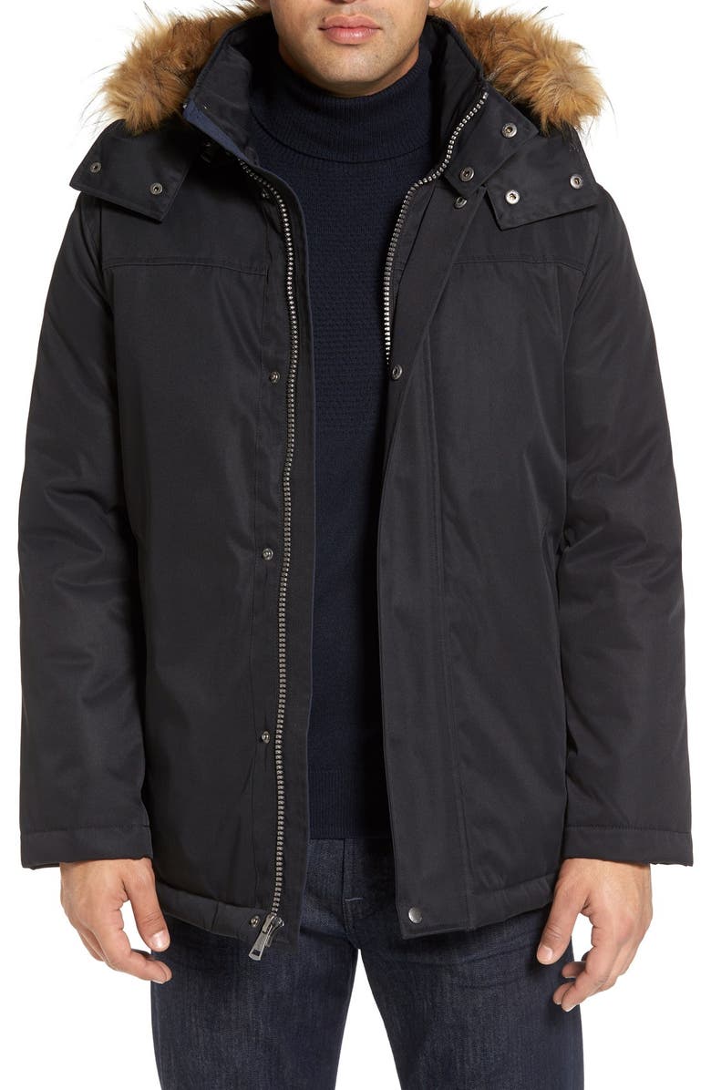 Cole Haan Faux Coyote Fur Trim Water Resistant Parka | Nordstrom