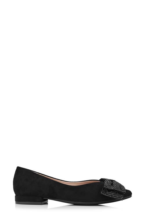 Shop Me Too Alize Bow Pointed Toe Flat In Black