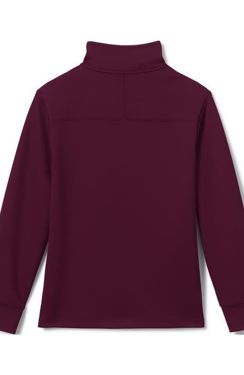 Shop Lands' End School Uniform Kids Quarter Zip Pullover In Burgundy