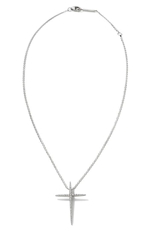Lana Pointed Diamond Cross Pendant Necklace in White at Nordstrom, Size 18