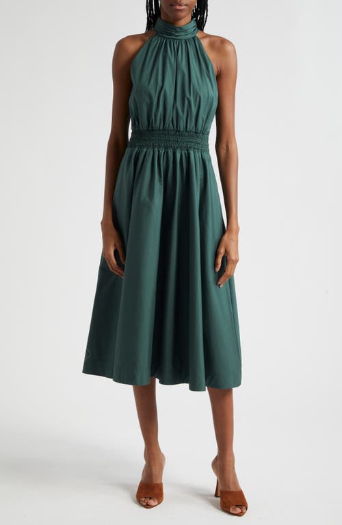 Veronica Beard Kinny Smocked Cotton Blend Midi Dress at Nordstrom,