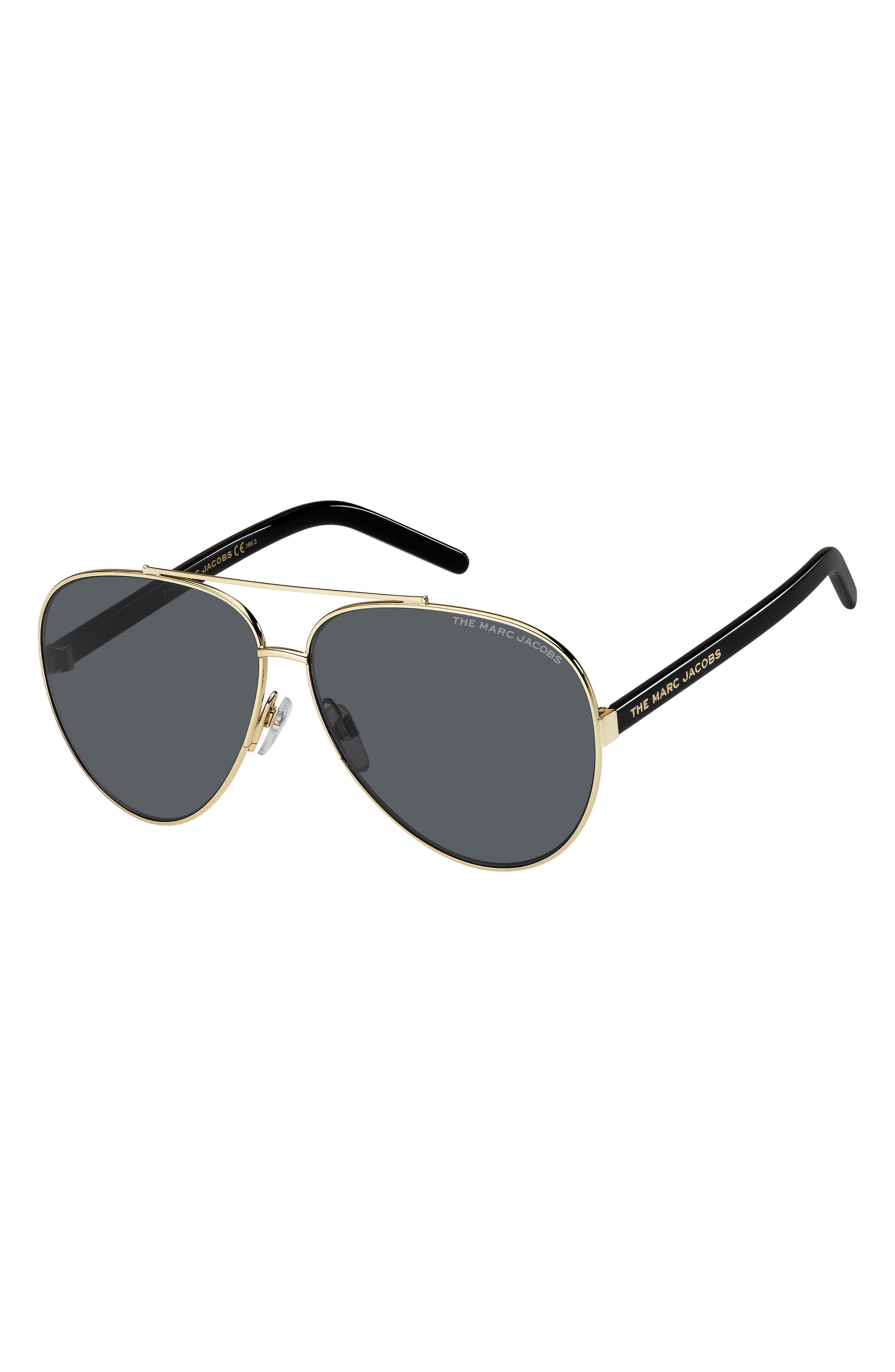 marc jacobs 62mm aviator sunglasses