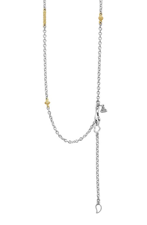 Lagos 'caviar Icon' Chain Necklace In Silver/gold
