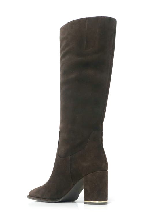 Shop Kenneth Cole Yvonne Knee High Boot In Chocolate Suede