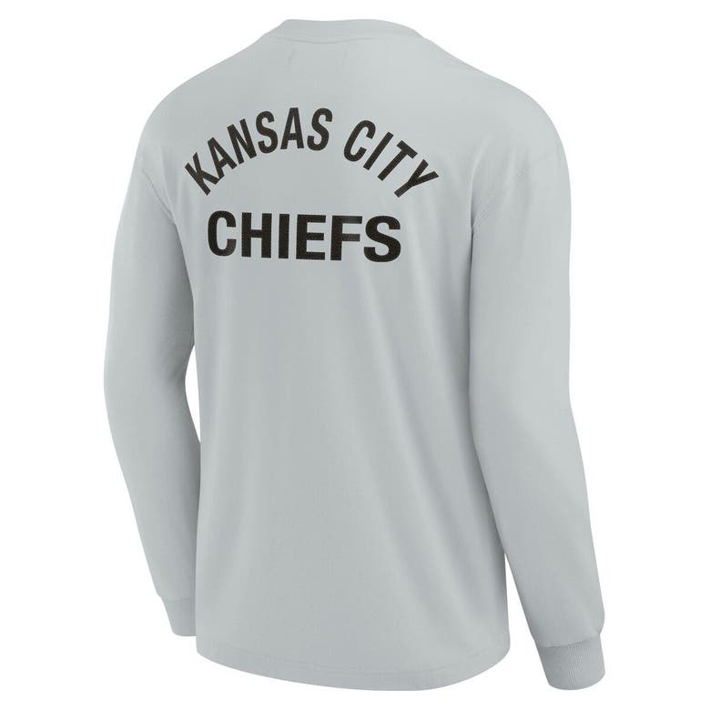 Shop Fanatics Signature Unisex  Gray Kansas City Chiefs Elements Super Soft Long Sleeve T-shirt