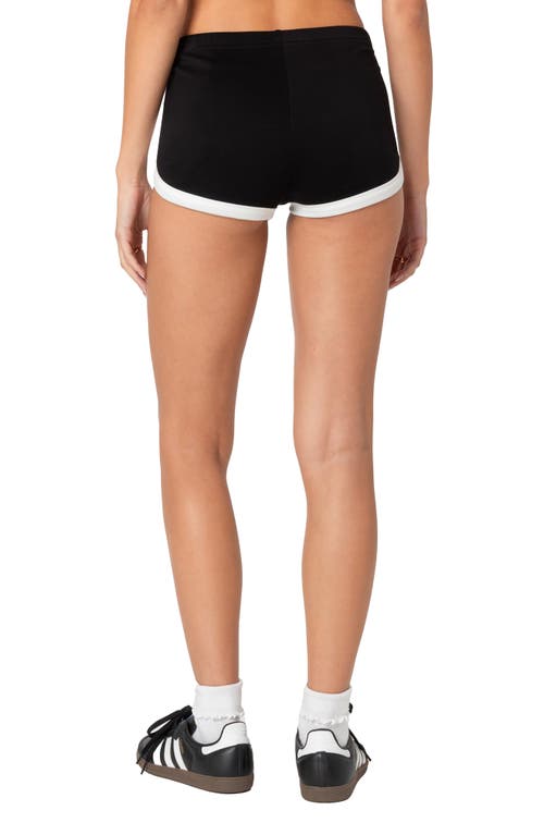 Shop Edikted Elana Microshorts In Black-and-white