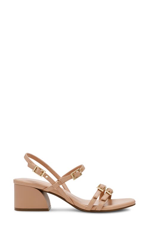 Anne Klein Women's Mackenzie Strappy Buckle Block Heel Dress Sandals In Tan Smooth