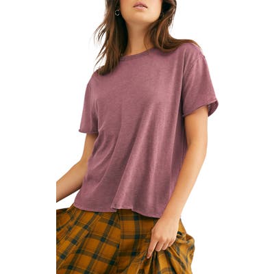Free People Clarity Tee, Burgundy