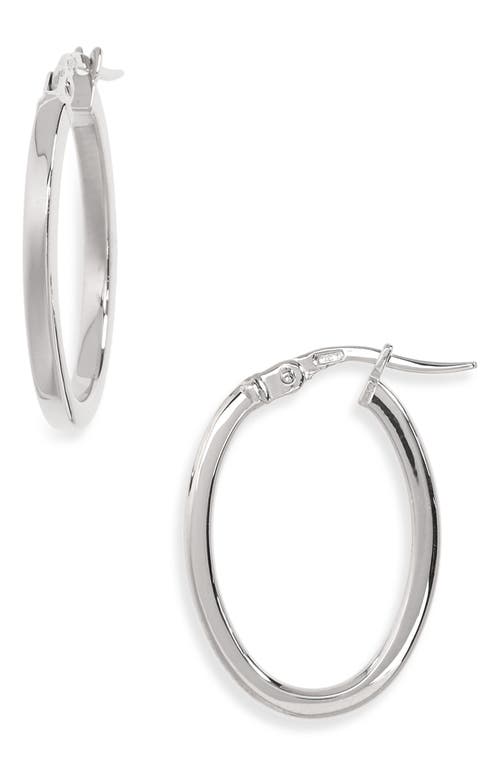 Roberto Coin Medium Hoop Earrings in White at Nordstrom