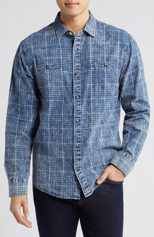 Tommy Bahama Plaid Button-Up Shirt Cobalt Sea at Nordstrom,