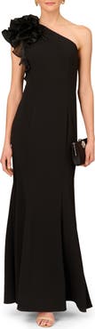 Aidan Mattox by Adrianna Papell One-Shoulder Trumpet Gown