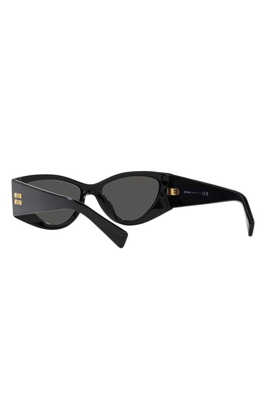 Miu Miu Mu 06ys Monochrome Acetate Cat-eye Sunglasses In Black