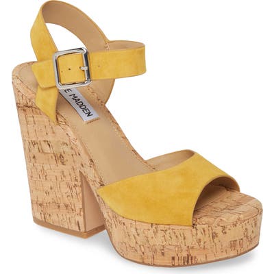 Steve Madden Jess Platform Sandal, Yellow