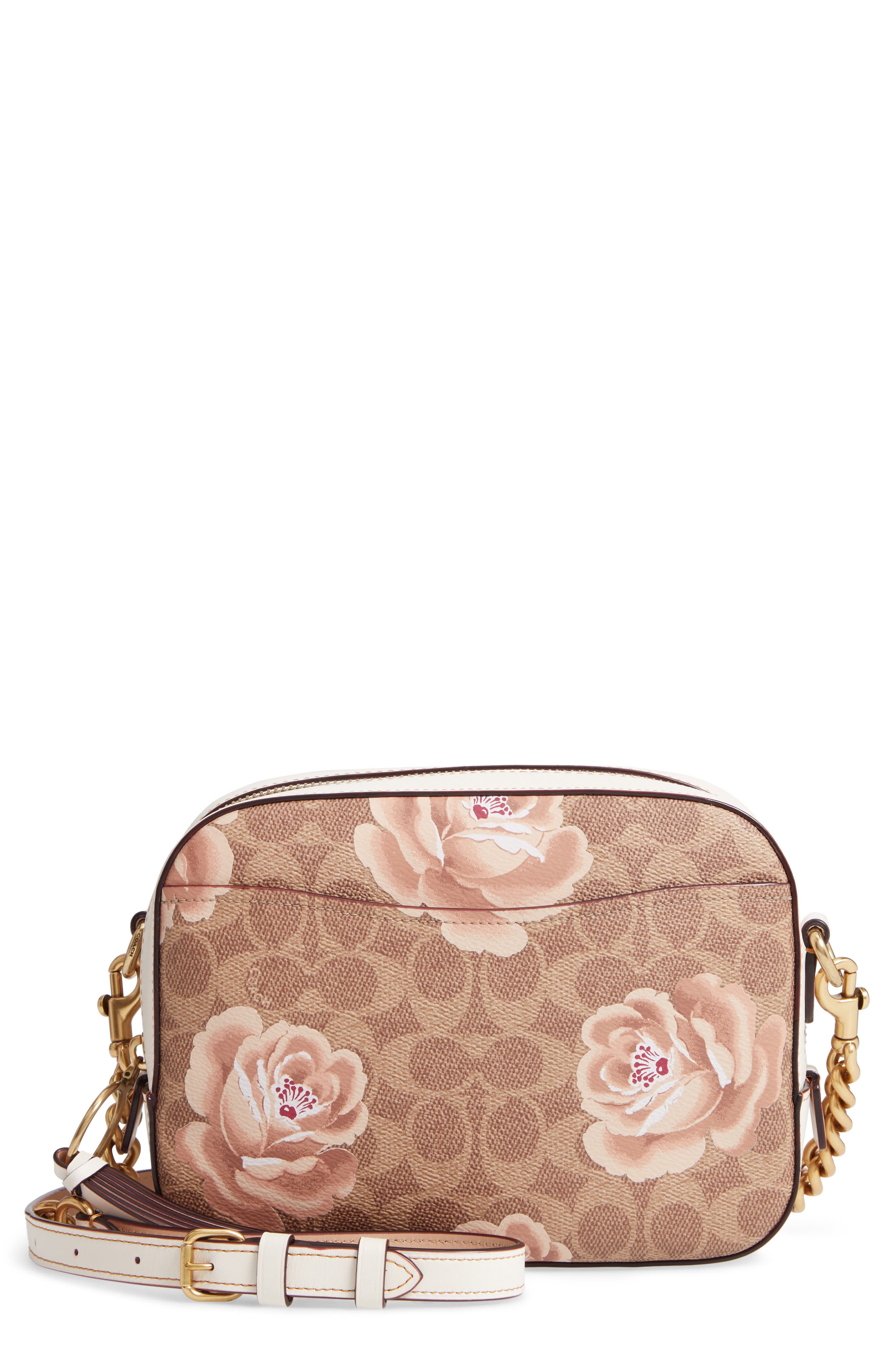 rose print coach bag