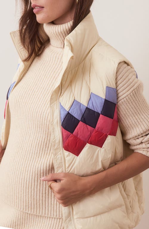 Marine Layer Archive Sierra Puffer Vest In Antique White