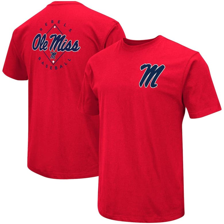 Colosseum Red Ole Miss Rebels Baseball On-deck 2-hit T-shirt