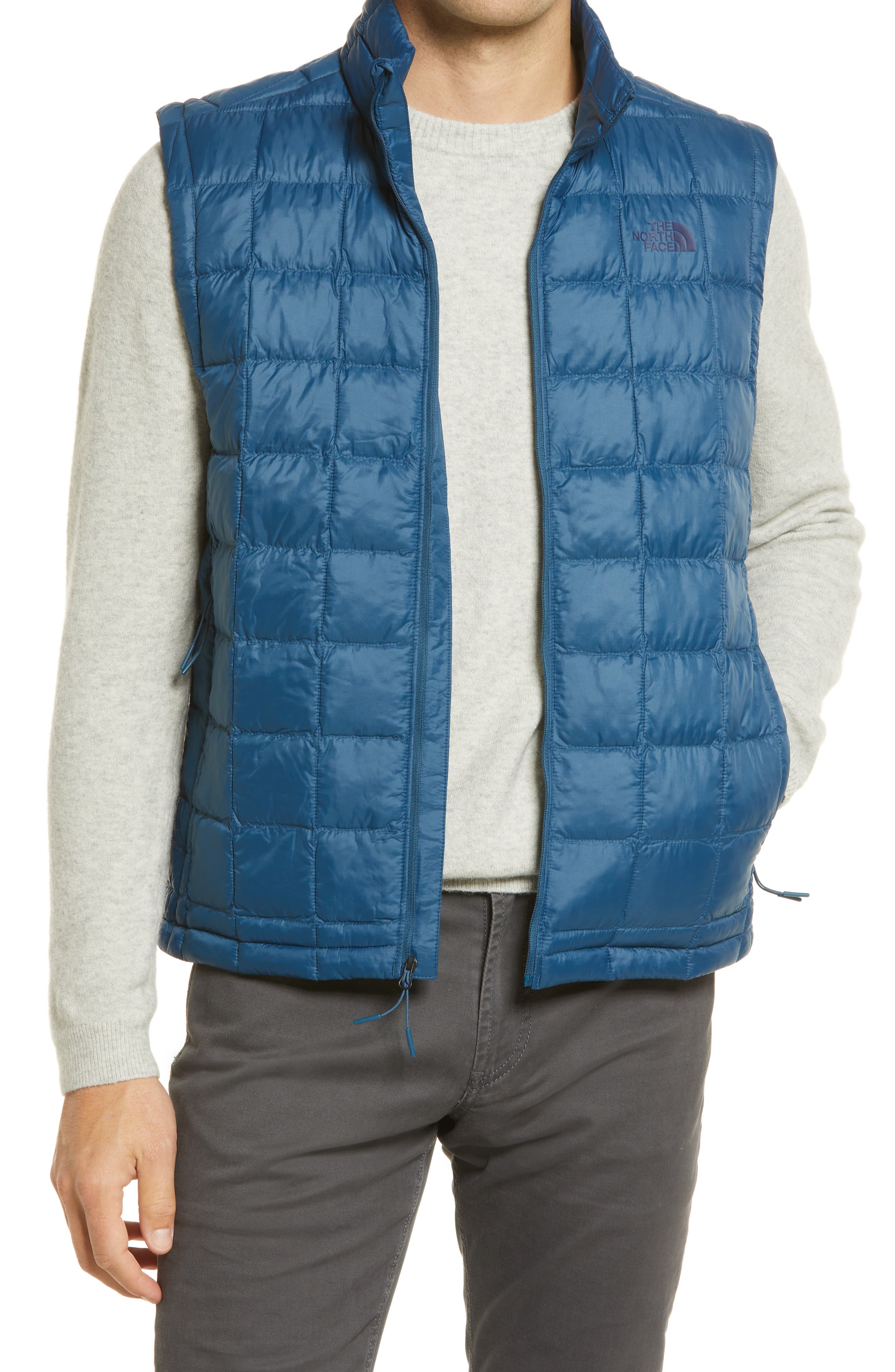 navy sleeveless jacket