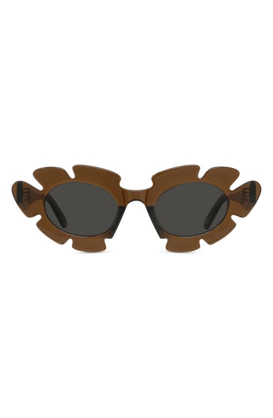 Shop Loewe X Paula's Ibiza 47mm Cat Eye Sunglasses In Light Brown/ Other / Smoke