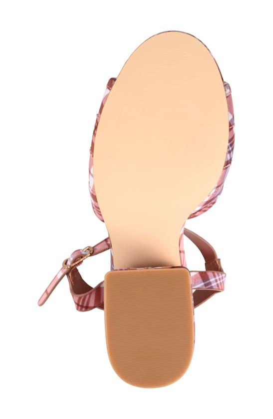 Shop Journee Collection Charmaine Tru Comfort Foam Heeled Sandal In Plaid