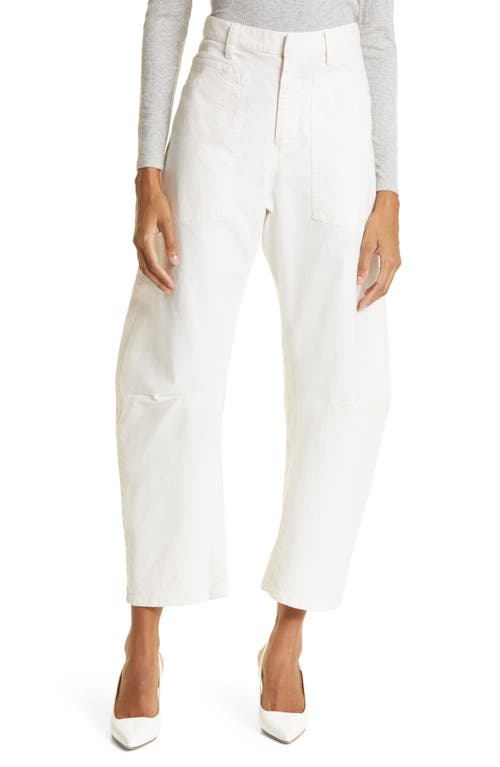 Shon Stretch Cotton Pants in White