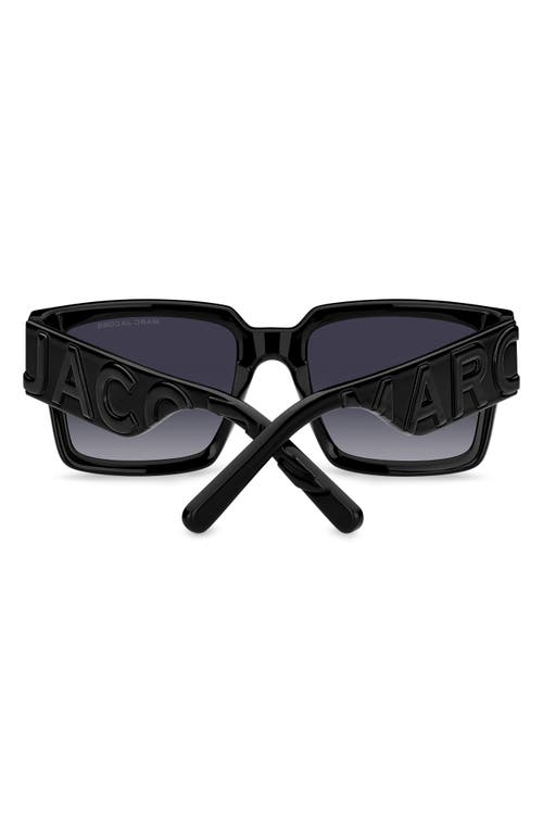 Shop Marc Jacobs 55mm Square Sunglasses In Black Grey/grey Shaded