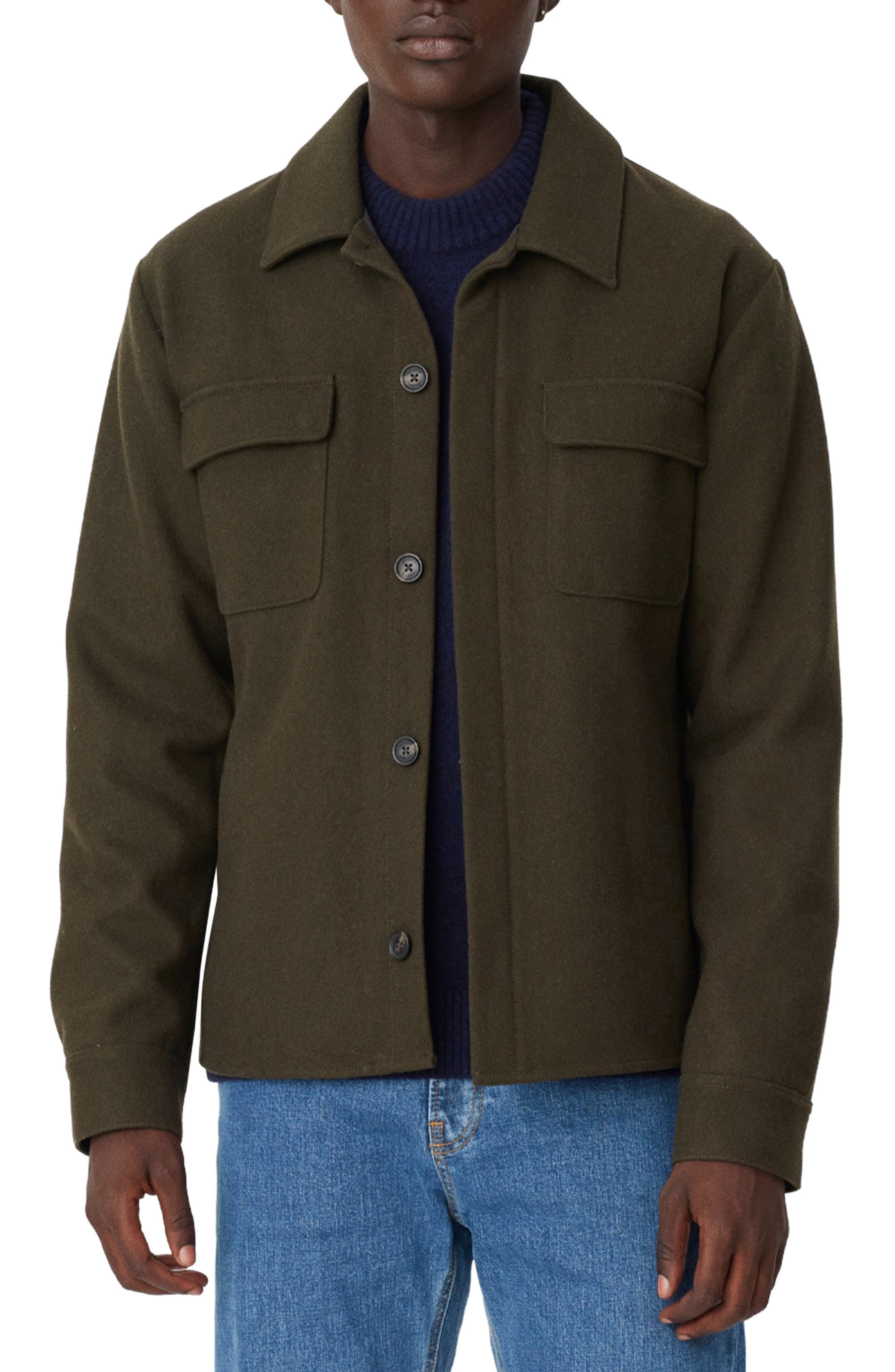 woolen shirt jacket