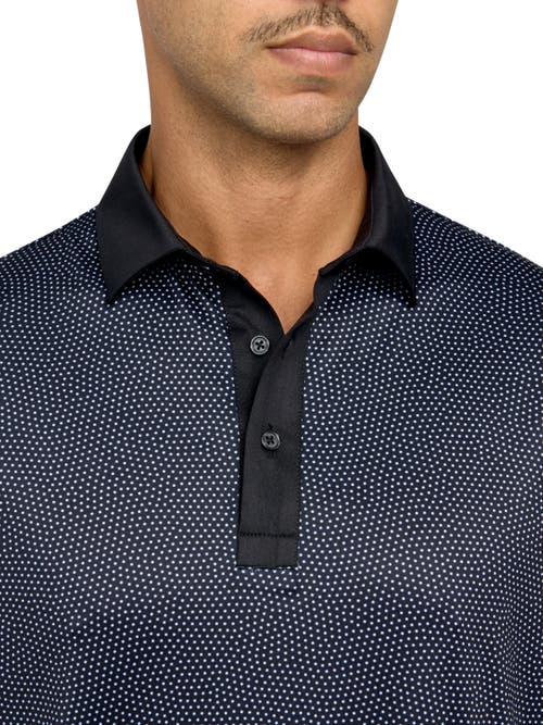 Shop Construct Con.struct Dot Print Performance Golf Polo In Black/white