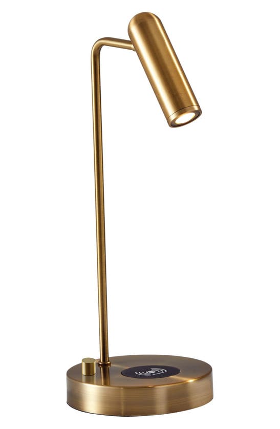 Adesso Lighting Kaye Charge Led Desk Lamp In Brown