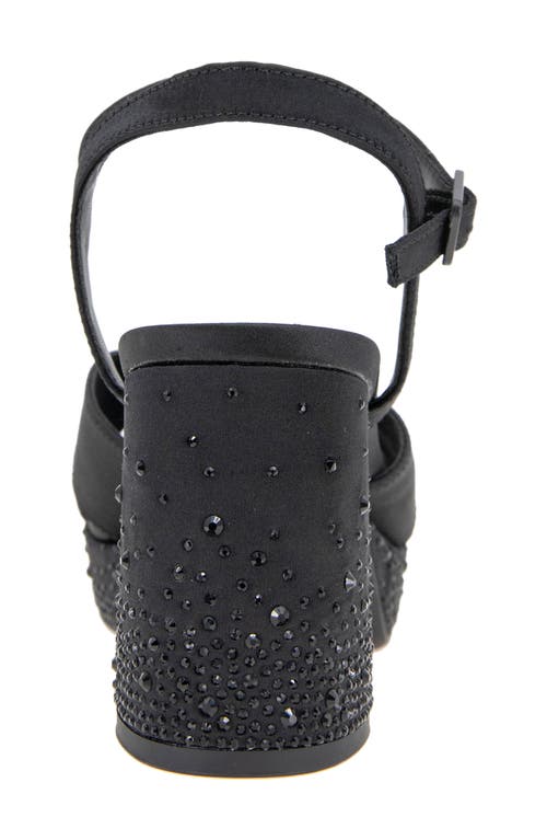 Reaction Kenneth Cole Reeva Platform Sandal In Black Silk